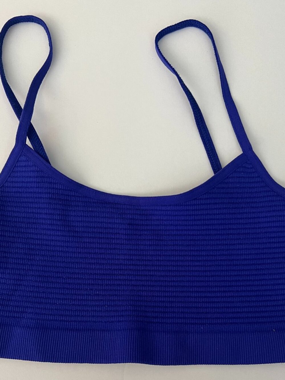 Free People Movement Blue Seamless Strappy Crop Sports Bra M/L NWOT
